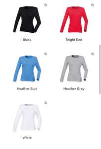 Ladies Long Sleeved T-Shirt - Stretch Fit